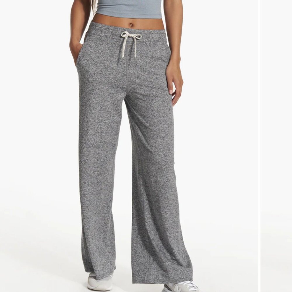 Vuori Halo Essential Wideleg Dreamknit Pants - Heather Gray XL